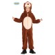 COSTUME CARNEVALE SCIMMIA BAMBINI 5/6 ANNI VESTITO COMPLETO TUTA CON CAPUCCIO PER TRAVESTIMENTI DI ANIMALI DELLA GIUNGLA