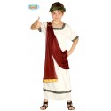 COSTUME CARNEVALE SENATORE ROMANO IMPERATORE BABY 5/6 ANNI VESTITO COMPL.DI TUNICA CON MANTELLO COD 85882 NO ACCESSORI