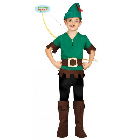 VESTITO CARNEVALE LADRON DE BOSQUE 7/9 ANNI ROBIN HOOD