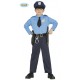 COSTUME CARNEVALE POLICE AMERICAN BABY 3/4 ANNI VESTITO COMPLETO DI CAPPELLO/PANTALONI/CAMICIA/CINTURONE/PISTOLA/MANETTE