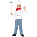 COSTUME CARNEVALE COCINERO CUOCO BAMBINI 7/9 ANNI CAPPELLO PANTALONI/GIACCA/FOULARD.COD.83363 GUIRCA 8434077833636