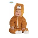 COSTUME BABY LEONE VESTITO TUTA CON CAPUCCIO 6/12MESI PER TRAVESTIMENTI DI CARNEVALE A TEMA ANIMALI FAVOLE NO ACCESSSORI