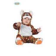 COSTUME CARNEVALE BABY TIGRE BAMBINI 6/12 MESI VESTITO COMPLETO TUTONE CON CAPUCCIO ANIMALI DELLA GIUNGLA NO ACCESSORI