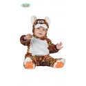 COSTUME CARNEVALE BABY TIGRE BAMBINI 6/12 MESI VESTITO COMPLETO TUTONE CON CAPUCCIO ANIMALI DELLA GIUNGLA NO ACCESSORI