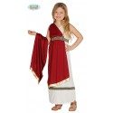 COSTUME CARNEVALE GRECO ROMANA IMPERATRICE/SENATRICE BAMBINA 5/6 ANNI TUNICA CON MANTELLO/CINTURONE NO ACCESSORI