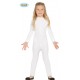 TUTA SUPER ELASTICA SPANDEX BABY 3/5 ANNI COLORE BIANCO INDOSSARE SOTTO I VESTITI DI CARNEVALE/HALLOWEEN E VARI