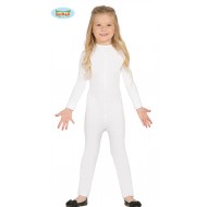 TUTA SUPER ELASTICA SPANDEX BABY 9/12 ANNI COLORE BIANCO INDOSSARE SOTTO I VESTITI DI CARNEVALE/HALLOWEEN E VARI