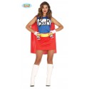 COSTUME CARNEVALE E BARISTE BEERWOMAN DONNA BIRRA ADULTA TG S VESTITO CON MANTELLO E CINTURA P.BIRRE NO ACCESSORI