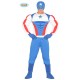 COSTUME CARNEVALE SUPERSTAR ADULTO VESTITO TAGL M.TUTA/MASCHERA PER TRAVESTIMENTI A TEMA CAPITAN AMERICA NO ACCESSORI