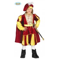 COSTUME CARNEVALE PRINCIPE BABY 3/4 ANNI VESTITO COMPLETO DI CAPPELLO/CAMICIA/MANTELLO/CINTURA/PANTALONI NO ACCESSORI