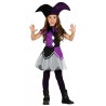 COSTUME CARNEVALE ARLECCHINO VIOLA BAMBINA 3/4 ANNI VESTITO COMPLETO DI CAPPELLO NO ACCESSORI COD 10126 GUIRMA