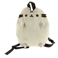 ZAINETTO PELUCHE PUSHEEN GATTO STAMPA OCCHI NASO E APPLICAZIONI 31X25X8CM SCUOLA ASILO DISTR.DA GUT ITALY