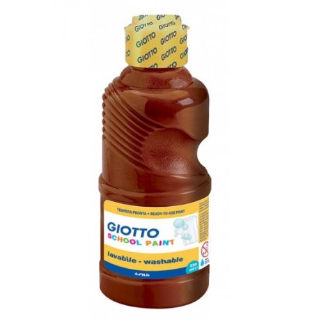 GIOTTO TEMPERA PRONTA FLACONE 250ML. SUPER LAVABILE EXTRA QUALITY COLORE MARRONE