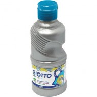 GIOTTO TEMPERA ACRILICA PRONTA METAL FLACONE 250ML.EXTRA QUALITY COLORE ARGENTO