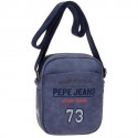 TRACOLLINA UOMO DENIM BRAND PEPE JEANS LONDON ORIGINAL JACK AZUL 19X19,5X8CM BLU SHOULDER BAG 100%PU