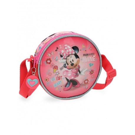 MINNIE STICKERS TRACOLLINA TONDA 17X15X4CM GRAFICA IN 3D A RILIEVO IN PVC DISNEY JUNIOR ORIGINAL FUCSIA