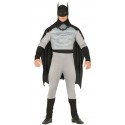 COSTUME SUPEREROE VESTITO TG.L52/54 TUTA E CAPUCCIO CON MANTELLO PER TRAVESTIM.DI CARNEVALE A TEMA BATMAN NO ACCESS.