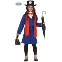 COSTUME BABYSITTER 3/4 ANNI VESTITO VITTORIANO CON SCIARPA/FIOCCO/CAPPELLO PER CARNEVALE A TEMA MARY POPPINS NO ACCESS.