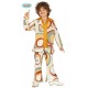 COSTUME CARNEVALE ANNI 70 HIPPIE BABY 10/12 VESTITO PER SCENE A TEMA I FIGLI DEI FIORI CAMICIA E PANTALONI NO ACCESSORI