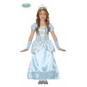 COSTUME CARNEVALE PRINCIPESSA AZZURRA BAMBINA 3/4 ANNI VESTITO E COPRIBRACCIA PER TRAVESTIMENTI FIABESCHI NO ACCESSORI