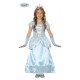 COSTUME CARNEVALE PRINCIPESSA AZZURRA BAMBINA 5/6 ANNI VESTITO E COPRIBRACCIA PER TRAVESTIMENTI FIABESCHI NO ACCESSORI