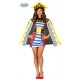 COSTUME CARNEVALE REGINA DI CARTE DA GIOCO VESTITO CAPPELLO E MANTELLOTG.L42/44 DONNA ADULTA NO ACCESSORI 100% POLIEST.