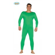 COSTUME TUTA VERDE SPANDEX SUPER ELASTICIZZATA TAGLIA M-L ADULTO DA INDOSSARE SOTTO VESTITO CARNEVALE HALLOWEEN