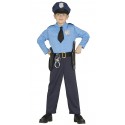 COSTUME CARNEVALE POLICE BABY 10/12 ANNI VESTITO COMPLETO DI CAPPELLO/PANTALONI/CAMICIA/CINTURONE/PISTOLA