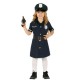 COSTUME CARNEVALE POLIZIOTTA 5/6 ANNI VESTITO COMPLETO DI PISTOLA/MANETTE/CAPPELLO/CINTURA.POLICE/AGENTE DI POLIZIA