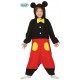 COSTUME CARNEVALE TOPOLINO 5/6 ANNI PIGIAMA TUTONE CON CAPUCCIO PER TRAVESTIMENTI A TEMA MICKEY MOUSE NO ACCESSORI