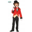 COSTUME CARNEVALE PRESENTATORE DI CIRCO 5/6 ANNI VESTITO COMPLETO GIACCA/PANTALONI/CAMICIA E PAPILLON/NO ACCESSORI