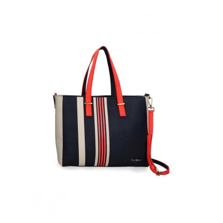 BORSA CON TRACOLLA CINTIA PEPE JEANS LONDON ORIGINAL MULTICOLOR IN SIMILPELLE 31X36X13,5CM