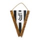 GAGLIARDETTO TRIANGOLARE 28X20CM FC JUVENTUS ORIGINAL NERO CON BORDATURA E LACCIO ORO NUOVO LOGO PRODOTTO UFFICIALE