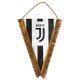 GAGLIARDETTO TRIANGOLARE 25X35CM FC JUVENTUS ORIGINAL NERO CON BORDATURA E LACCIO ORO NUOVO LOGO PRODOTTO UFFICIALE