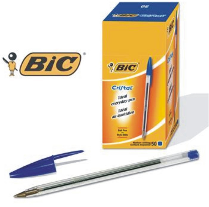 PENNA BIC CRISTAL ORIGINAL 1.0-MM.BLU CONFEZIONE DA 50 PEZZI