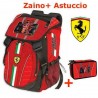 SCHOOL PACK FERRARI KIDS ZAINO SCUOLA ESTENSIBILE+ASTUCCIO 3 ZIP 41PEZZI GIOTTO/FRIXION/FILA PROD.UFFICIA.PANINI SCUOLA