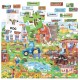 HEAUDU EASY ENGLISH 100 WORKDS 100 ADESIVI ATTACCA E STACCA E UN PUZZLE GIGANTE 60X43CM.