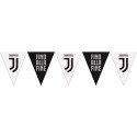 FESTONE BANDIERINA TRIANGOLARI FINO ALLA FINE 22X29CM IN PLASTICA FC JUVENTUS PROD.UFFICIALE PER FESTE DI COMPLEANNO