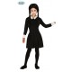 COSTUME CARNEVALE MERCOLEDI BABY7/9ANNI PER TRAVESTIMENTI A TEMA VESTITO NERO HALLOWEEN FILM FAMIGLIA ADDAMS NO ACCESS.