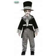 COSTUME CARNEVALE/HALLOWEEN ZOMBIE VESTITO 5/6 ANNI PER TRAVESTIMENTI HORROR A TEMA FINTO CAPPELLAIO MATTO NO ACCESS.