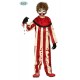 COSTUME PAGLIACCIO ASSASSINO BABY 5/6 ANNI TUTA E COLLETTO VESTITO CLOWN PER TRAVESTIMENTI HALLOWEEN HORROR NO ACCESSORI