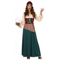 COSTUME CARNEVALE/HALLOWEEN ZINGARA CHIROMANTE GITANA VESTITO E CAPPELLO TG.S PER TRAVESTIMENTI E SCENE VARIE NO ACCESS.