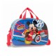 BORSA DA VIAGGIO WORLD MICKEY DISNEY ORIG. 27X33X11CM ROSSA E BLU BORSONE TOPOLINO X PALESTRA E PISCINA 70%MICROF.30%PVC