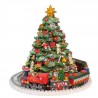 CARILLON TRENINO MELODIA NATALIZIA CHE GIRA INTORNO ALL"ALBERO DI NATALE ABETE GIGANTE 17X16CM TOP QUALITY CON SCATOLA