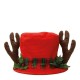 CAPPELLO DA RENNA ROSSO CON CORNA CILINDRO TG.UN.ARTICOLO PER TRAVESTIMENTI DI NATALE/CARNEVALE E SCENE A TEMA NATALIZIE