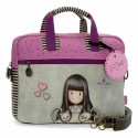 BORSA PORTA TABLET CON TRACOLLA LAVORO E DA VIAGGIO TALL TAILS GORJUSS SANTORO LONDON ORIG.33X25X5,5CM ECOPELLE 100%PVC