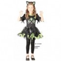 VESTITO CARNEVALE GATTINA NERA 7/9 ANNI BLACK KITTY