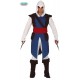 COSTUME VESTITO EZIO MERCENARIO ASSASSINO TG.M PER TRAVESTIMENTI DI CARNEVALE FILM MEDIEVAL ABITO BLUE WHITE B NO ACCESS