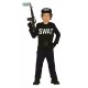 COSTUME CARNEVALE S.W.A.T POLIZIOTTO BAMBINI 7/9 ANNI VESTITO SWATT COMPL.CAPPELLO CAMICIA CINTA PANTALONE NO ACCESSORI