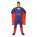 COSTUME CARNEVALE SUPEREROE TG.L VESTITO COMPL.TUTA IMBOTTITA CON MANTELLO PER TRAVESTIMENTI A TEMA SUPERMAN NO ACCESS